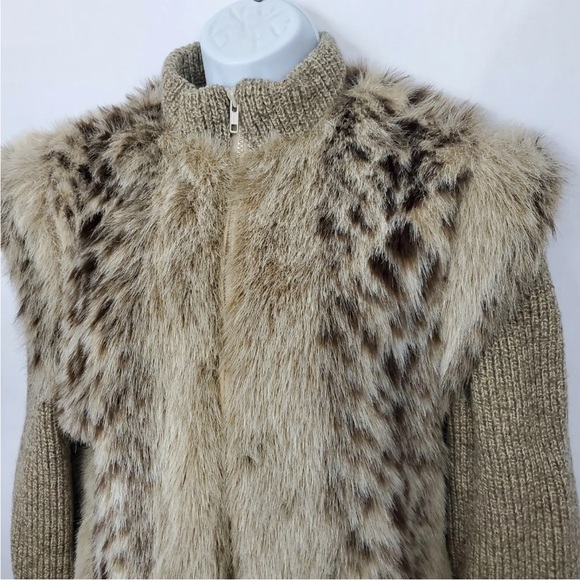 Monterey Fashions Faux Fur Women's Coat Size 8 Animal Print USA Mob Wife - Picture 10 of 11